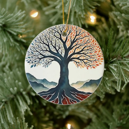 Lebensbaum Keramik Ornament (Baum)