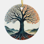 Lebensbaum Keramik Ornament (Vorne)