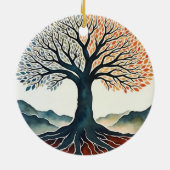 Lebensbaum Keramik Ornament (Hinten)