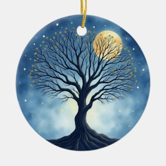 Lebensbaum Keramik Ornament (Vorne)