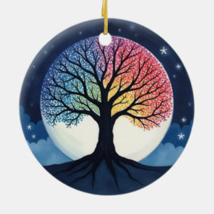 Lebensbaum Keramik Ornament