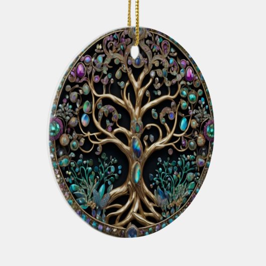 Lebensbaum Keramik Ornament (Rechts)