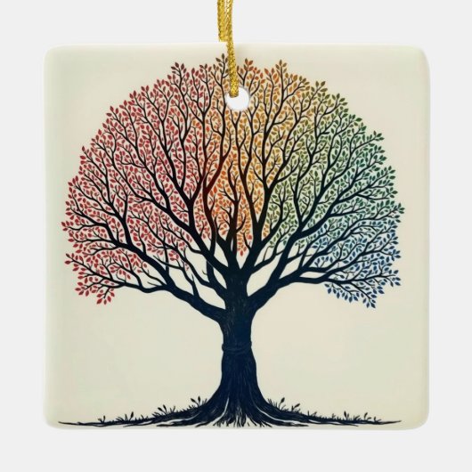 Lebensbaum Keramikornament (Vorderseite)