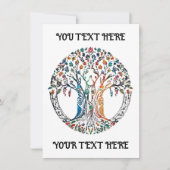 Lebensbaum lebhaft einladung (Vorderseite)