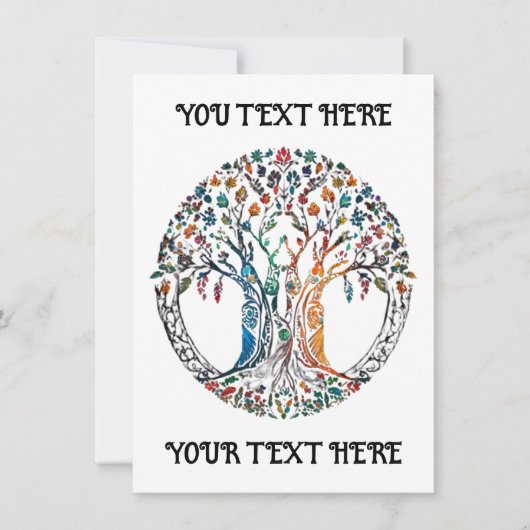 Lebensbaum lebhaft einladung (Vorderseite)