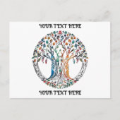 Lebensbaum lebhaft postkarte (Vorderseite)