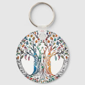 Lebensbaum lebhaft schlüsselanhänger (Vorderseite)