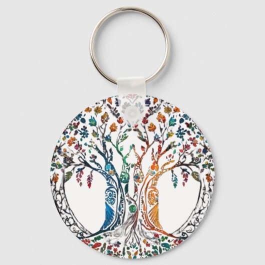Lebensbaum lebhaft schlüsselanhänger (Rückseite)