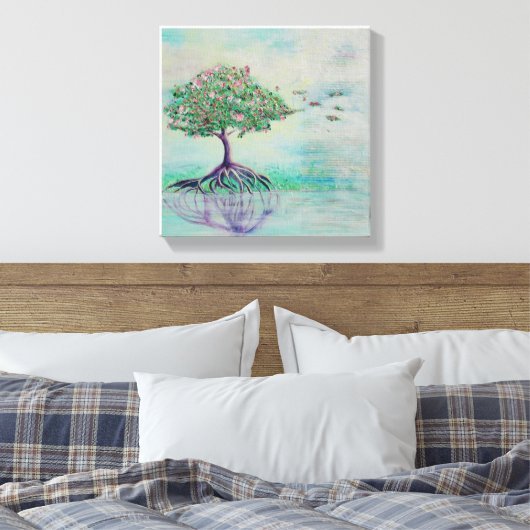 Lebensbaum Leinwanddruck (Insitu (Schlafzimmer))