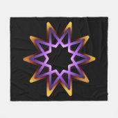 Lebensbaum Lila Orange-Sternzeichen Fleecedecke (Vorderseite (Horizontal))