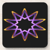 Lebensbaum Lila Orange-Sternzeichen Getränkeuntersetzer (Vorderseite)