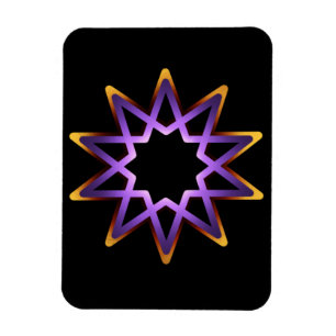 Lebensbaum Lila Orange Sternzeichen Magnet