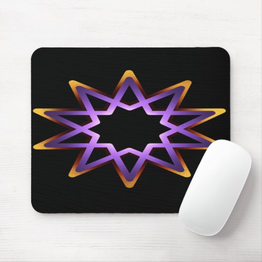 Lebensbaum Lila Orange-Sternzeichen Mousepad (Mit Mouse)