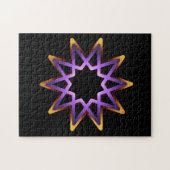 Lebensbaum Lila Orange-Sternzeichen Puzzle (Horizontal)