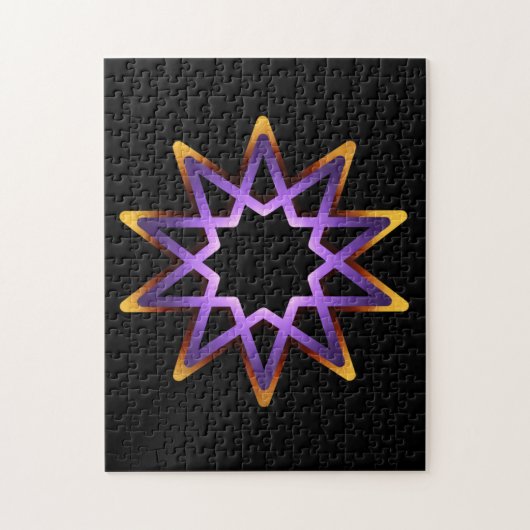 Lebensbaum Lila Orange-Sternzeichen Puzzle (Vertikal)