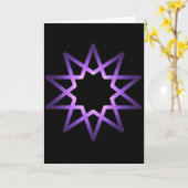 Lebensbaum Lila Sternzeichen Karte (Gelbe Blume)