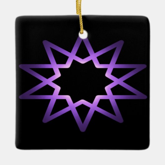 Lebensbaum Lila Sternzeichen Keramikornament (Vorderseite)