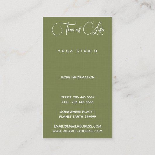 Lebensbaum | Luna Visitenkarte (Rückseite)