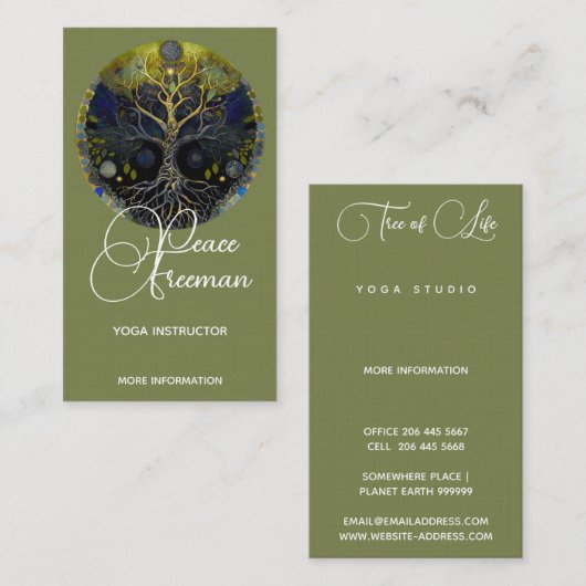 Lebensbaum | Luna Visitenkarte (Vorne/Hinten)