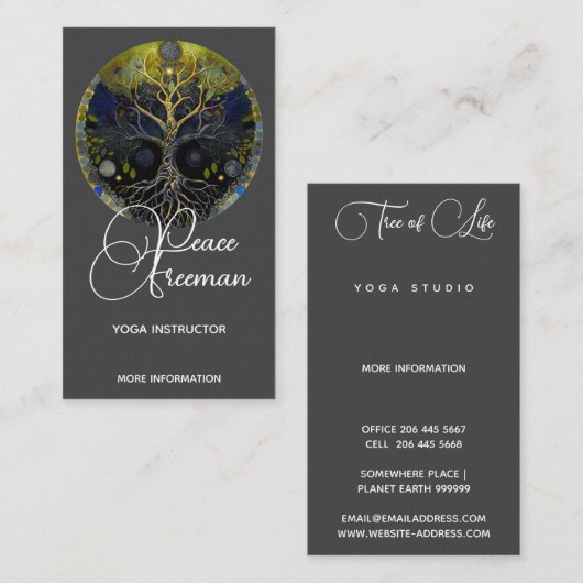 Lebensbaum | Luna Visitenkarte (Vorne/Hinten)