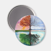 Lebensbaum Magnet (Vorderseite/Rückseite)
