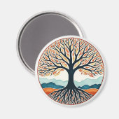 Lebensbaum Magnet (Vorderseite/Rückseite)