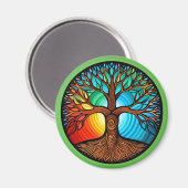 Lebensbaum Magnet (Vorderseite/Rückseite)