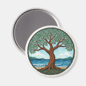 Lebensbaum Magnet (Vorderseite/Rückseite)