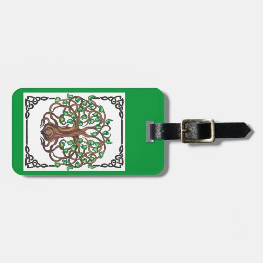 Lebensbaum Mandalla Gepäckanhänger (Vorderseite horizontal)