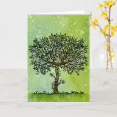 Lebensbaum mit Beileid der Liebe Karte (Gelbe Blume)