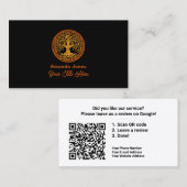 Lebensbaum mit Google Review mit QR Code Link Visitenkarte (Vorne/Hinten)