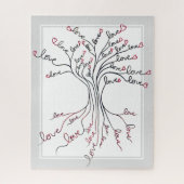 Lebensbaum mit Herz bedeutsam und herausfordernd Puzzle (Vertikal)