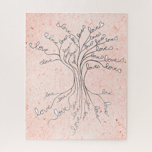 Lebensbaum mit Herz bedeutsam und herausfordernd Puzzle (Vertikal)