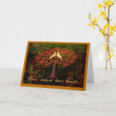 Lebensbaum mit Taubenbemerkungskarte Karte (Gelbe Blume)