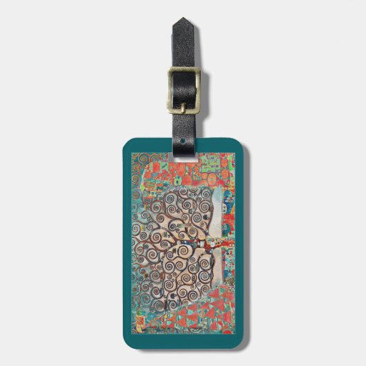 Lebensbaum mit Vögeln Gepäckanhänger (Vorderseite vertikal)