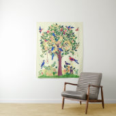 Lebensbaum mit Vögeln und Blume Wandteppich (Beispiel)