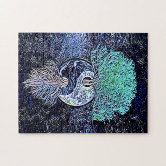 Lebensbaum mit Yin Yang Puzzle (Horizontal)