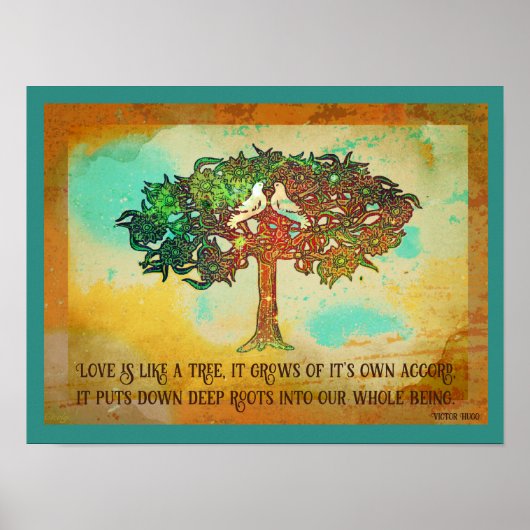 Lebensbaum mit zwei Doven Poster (Vorne)