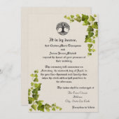 Lebensbaum Mittelalterliche Einladung (Vorne/Hinten)