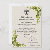 Lebensbaum Mittelalterliche Einladung (Vorderseite)