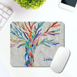 Lebensbaum Mousepad<br><div class="desc">Dieses Mauspad ist mit einem Mosaikbaum des Lebens in den Farben des Regenbogens geschmückt. Einfach mit Ihrem Namen oder Monogramm anpassbar. Verwenden Sie die Option Weitere anpassen, um die Textgröße, den Stil oder die Farbe zu ändern, wenn Sie möchten. Weil wir unsere eigenen Kunstwerke erstellen, werden Sie dieses exakte Bild...</div>