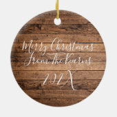 Lebensbaum - Name des benutzerdefinierten Jahres Keramik Ornament (Hinten)