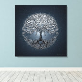 Lebensbaum Nova Blue Leinwanddruck (Insitu (Holzboden))