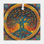 Lebensbaum Ornament Aus Glas (Rückseite)