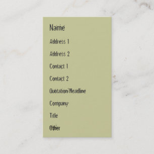 Lebensbaum / Pedigree des Menschen Visitenkarte