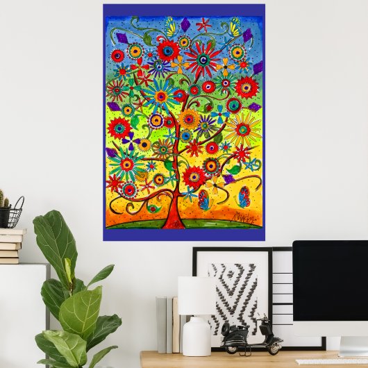 Lebensbaum-Poster Poster (Heimbüro)