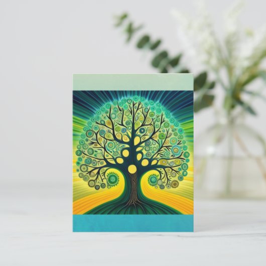 Lebensbaum Postkarte (Stehend Vorderseite)