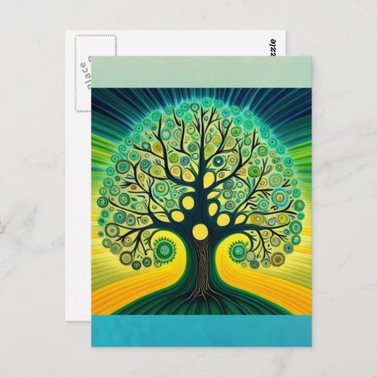 Lebensbaum Postkarte (Vorne/Hinten)