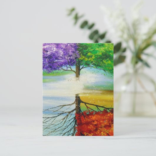 Lebensbaum Postkarte (Stehend Vorderseite)