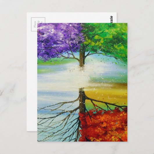 Lebensbaum Postkarte (Vorne/Hinten)